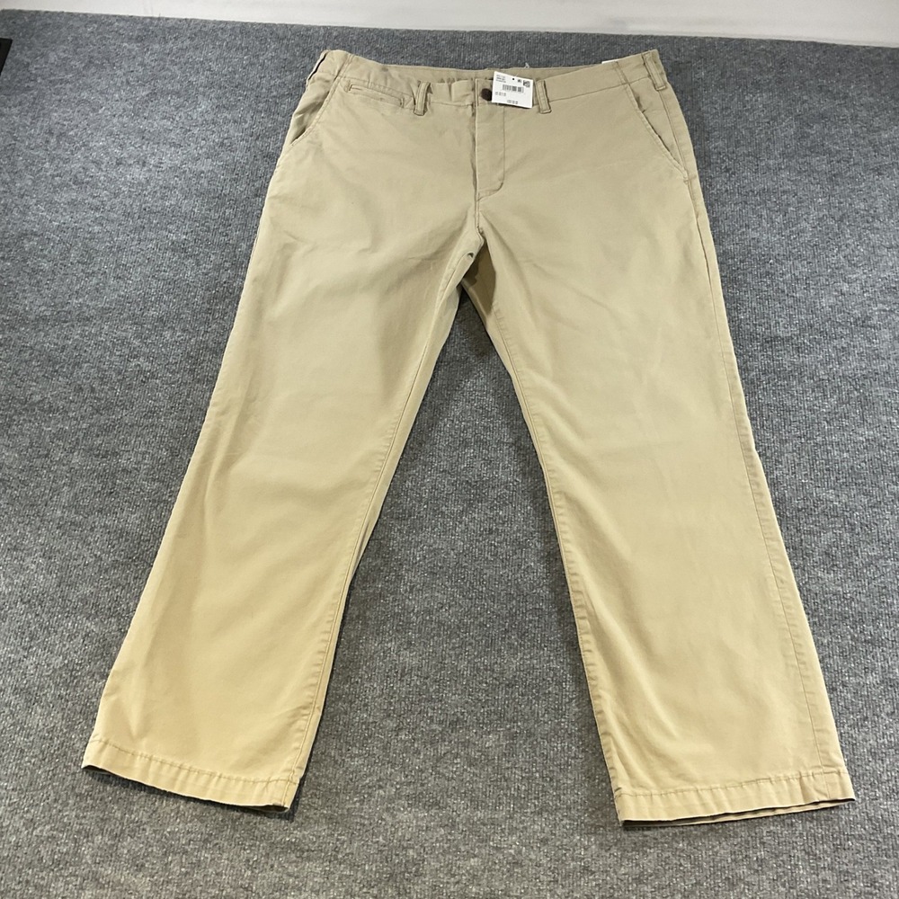 American Eagle Mens Original Bootcut Lived-In Khakis Flex Tan Beige 38x30 NEW